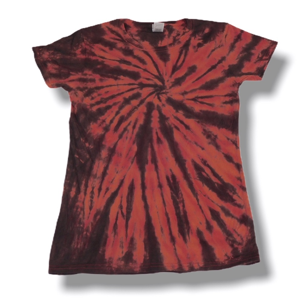 Red tie dye shirt